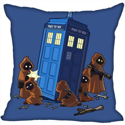 

Doctor Who Pillow Cover Bedroom Home Office Decorative Pillowcase Square Zipper Pillow Cases Satin Fabric No Fade