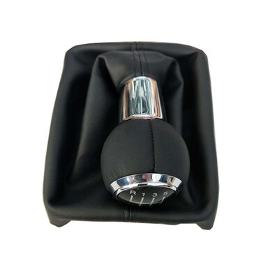 

For Audi A3 S3 8P S-line 00-03 Sportback 5 Speed 6 Speed Manual MT Car Shift Gear Knob With PU Leather Dust Cover Car Styling