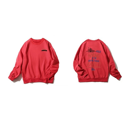 

New 2018 Women Casual Top Premium Pullover Black White Sweatshirt Letter Print