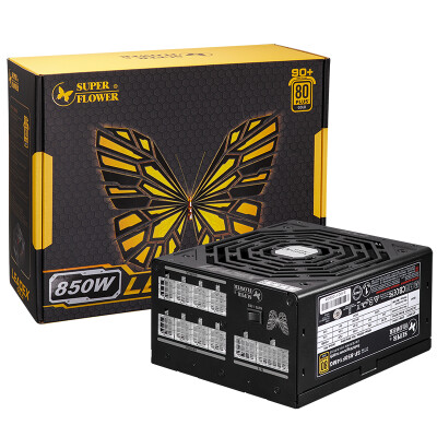 

SUPER FLOWER rated 850W LEADEX G850 black power supply 10-year warranty 80PLUS gold full module low-load fan stop