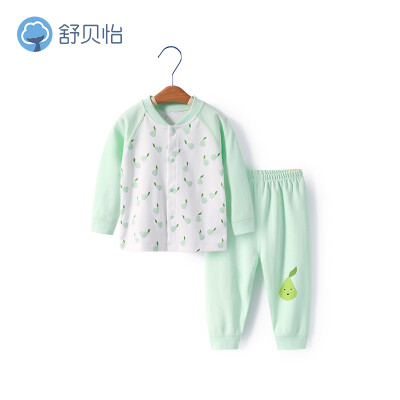 

Shu Beiyi baby underwear set cotton spring new men&women baby clothes off childrens autumn clothes long pants D29011 green 110cm