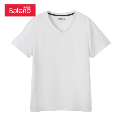 

Baleno T-shirt male 2019 summer cotton V-neck short-sleeved shirt loose bottoming shirt male 88902701 01W M