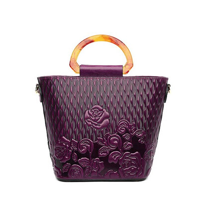 

SUWERER 2019 New Top cowhide fashion women Genuine Leather bag luxury handbags designer embossed bag tote women hangdags