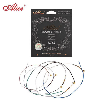 

Alice A747 Universal Full Set E-A-D-G Violin Fiddle Strings Nylon Core Al-MgSilver Winding with One Complimentary String
