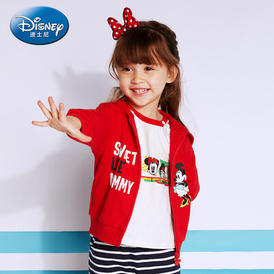

Disney Disney self-employed childrens clothing girls small childrens knit front open hooded jacket sweater 2019 spring&summer new DA916579E01 bright red 80
