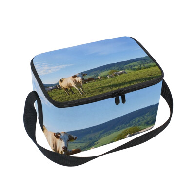 

ALAZA Lunch Box Insulated Farm Animal Lunch Bag Large Cooler Tote Bagfor Men Women