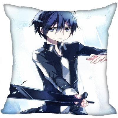 

Sword Art Online Pillow Cover Bedroom Home Office Decorative Pillowcase Square Zipper Pillow Cases Satin Fabric No Fade