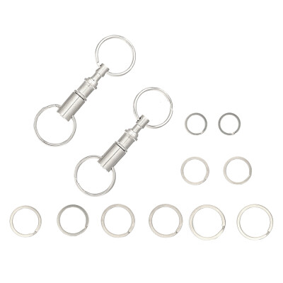 

5Pcs Premium Quick Release Pull-Apart Key Removable Handy Keyring Detachable Keychain Accessory with Two Split Rings