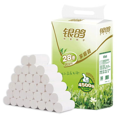

Silver pigeon fragrance-free solid roll paper original wood pulp paper coreless toilet paper toilet paper towel 4 layers thickened affordable 4500g