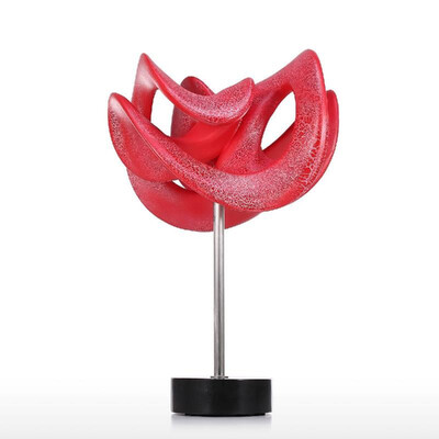 

The Trail of the Thoughts Digital Sculpture Trendy Abstract Sculpture Red&White Modern Home Decor Accents