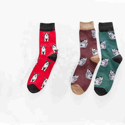 

Aa-shop Men Women 1 Pair Cute Dog Portrait Logo Colorful Socks