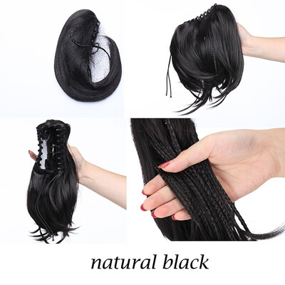 

11-12 Inch Adjustable Messy Style Ponytail Hair Extension with Jaw Claw Synthetic Hair-Piece