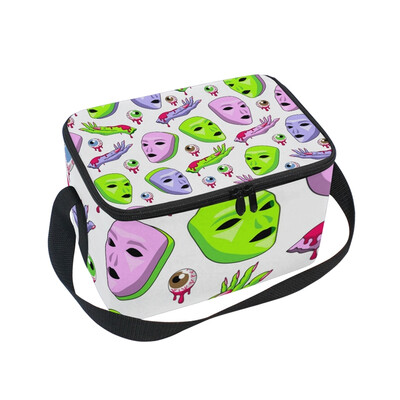 

ALAZA Lunch Box Insulated Lunch Bag Large Cooler Bloody Eyeballs Tote Bag