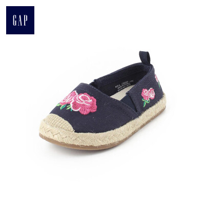 

GAP flagship store childrens embroidery straw round head flat shoes 292847 Navy blue 20 yards 150CM