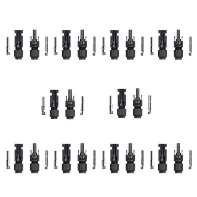 

10Pcs MC4 Cable Connector Male Female Photovoltaic Wire Cable Connector Set for Solar Panel System Waterproof IP67