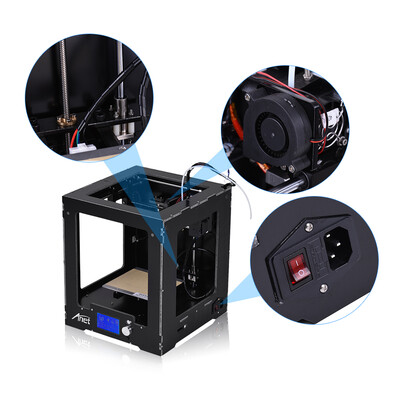 

Anet A3-S Assembled Desktop 3D Printer Aluminum Plastic Frame High Precision Complete Machine 150 150 150mm Building Size Supp