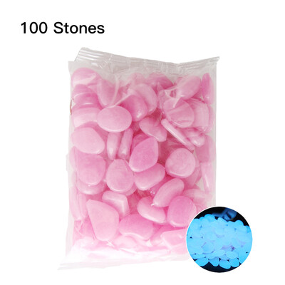 

100pcsBag Luminous Pebbles Glow in the Dark Stones Home Fish Tank Outdoor Decor Garden Walkway