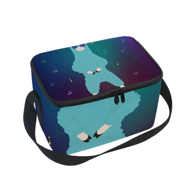 

ALAZA Lunch Box Insulated Lunch Bag Large Cooler Dancing Llama Tote Bag