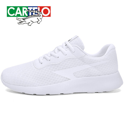 

Cartier crocodile casual sports mens shoes fashion trend mesh breathable lightweight student running slip wear 0121 white 40