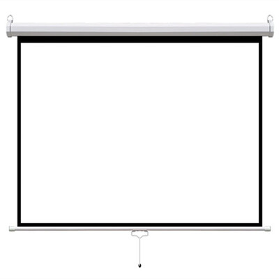 

100" Manual Economy Pull down projection projector screen for home theater&business prensentation