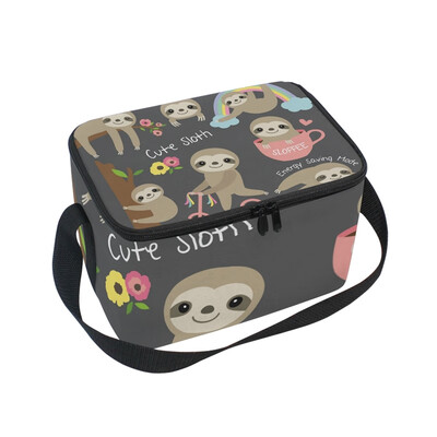 

ALAZA Lunch Box Insulated Cute Baby Sloth Lunch Bag Large Cooler Tote Bagfor Men Women