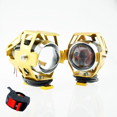 

2Pcs Motorcycle headlamp U5 LED 125w 12v 3000LM Spotlight Driving Light Motorbike Fog Light auxiliary Lamp Headlight Offroad DRL