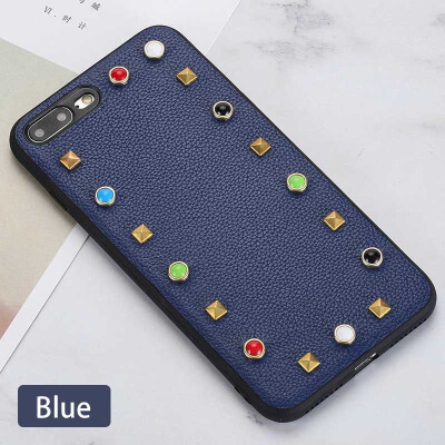 

Leather phone case iPhone5 6 7 8s plus protective shell small lychee rivet all-inclusive for x xs max xr phone case