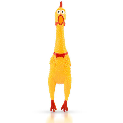 

100PCS17CM Screaming Chicken Squeeze Sound Toy Pets Shrilling Decompression Tool Funny Gadgets