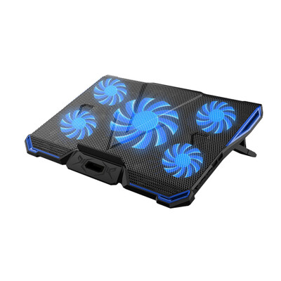 

5 Fans Portable Laptop Cooling Pad LED Light Dual 20 USB Port Cooler Fit for Above 17 Inch Notebook Heat Dissipation Cooler