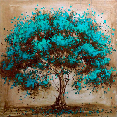 

10 10 inches25 25cm DIY 5D Diamond Painting Kit Color Tree Resin Rhinestone Mosaic Embroidery Cross Stitch Craft Home Wall De