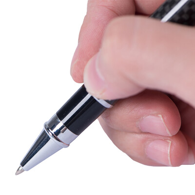 

Luxury Carbon Fiber Pen Polishing Handle Writing Gel Roller Ball Pen Ballpoint Pen For Business School