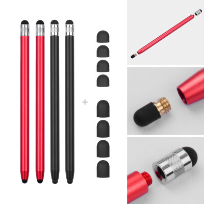 

2 in 1 Universal Touchscreen Stylus Pen for All Touchscreen Tablets Cell Phones with 8 Extra Replaceable Soft Rubber Tips 4pcs Red