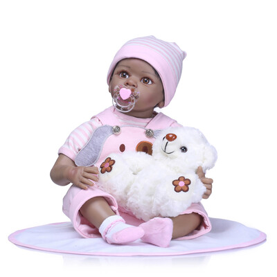 

Reborn Baby Doll 22 inch Cloth Body Lifelike Toddler Doll Play House Toy Gift With Princess Dress