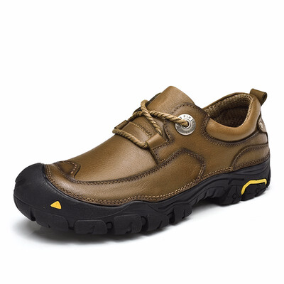 

Mens casual leather flat shoes outdoor driving shoes leather shoes hiking shoes