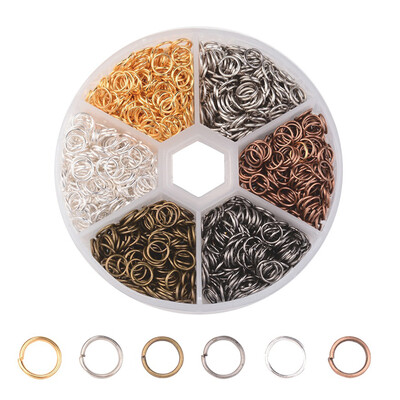 

1 Box 6 Colors About 1800Pcs Jump Rings 6mm Diameter Jewelry Necklace Bracelet Making Accessory
