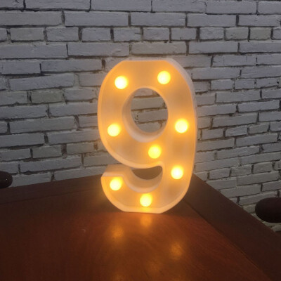 

NeillieN Twenty-six LED alphabetic lights decorative modelling lights plastic alphabetic digital night lightsDecorative lamp