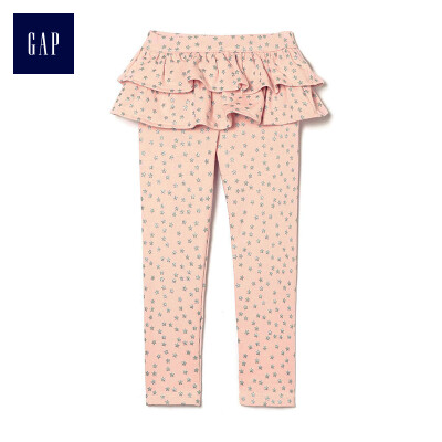 

GAP flagship store female young soft terry cloth printed leggings 354986 pink coral sequins stars 4YRS