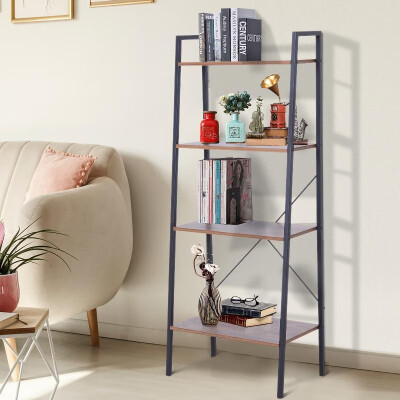 

4-Tier Vintage Ladder Shelf Bookcase Storage Rack