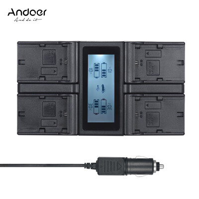 

Andoer NP-FZ100 4-Channel LCD Camera Battery Charger for Sony A7III A9 A7RIII A7SIII with DC Car Charger