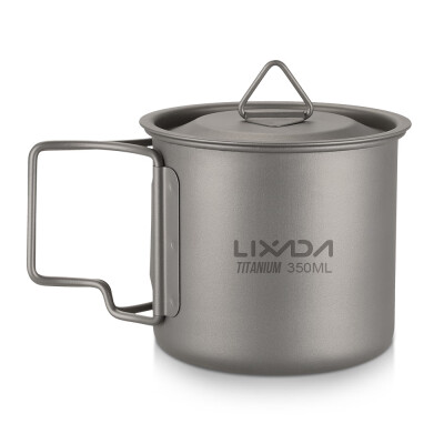 

Lixada Ultralight Titanium Cup Outdoor Portable Camping Picnic Water Cup Mug with Foldable Handle 300ml 350ml 420ml 550ml