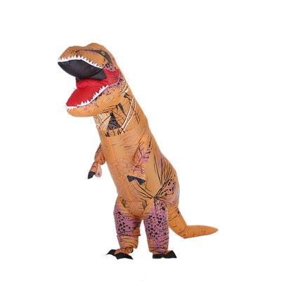 

Decdeal Funny Adult Inflatable Dinosaur Trex Costume Suit Air Fan Operated Blow Up Halloween Cosplay Fancy Dress Animal Costume Ju