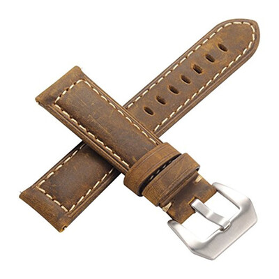 

Watch Band 22mm Genuine Leather Strap Soft Replacement Wristband Bracelet