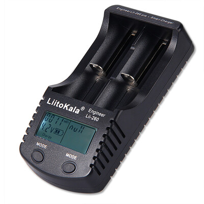 

Liitokala Lii - 260 LCD Smart Charger for Cylindrical Lithium-ion 18650 26650 Battery