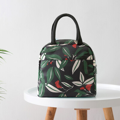 

40000 km lunch box bag portable lunch bag cold with aluminum foil insulation bag lunch bag storage milk bag SWJ2102 flower night