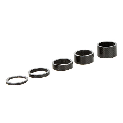 

5Pcs 1 18" 3mm 5mm 10mm 15mm 20mm Carbon Fiber Washer Bike Bicycle Headset Stem Spacers Kit