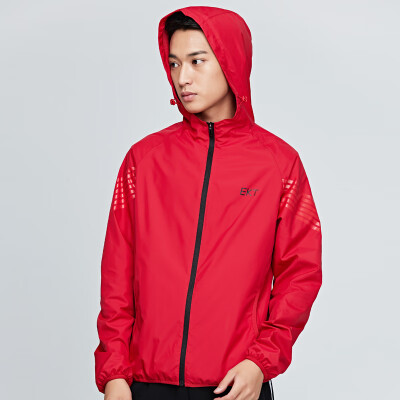 

Hongxing Erke mens comprehensive training clothing hooded thin section zipper mens sports jacket 51218308033 glaze red L