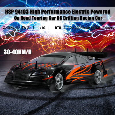 

HSP 94103 110 24GHz 4WD 30-40KMH Electric Powered On-Road Touring Car RC Racing Drifting Car Kids Gift RTR