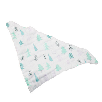 

Baby bib triangle saliva towel double buckle six layer foam gauze high density cotton baby triangle saliva towel
