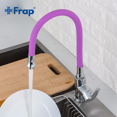 

Frap Silica Gel Nose Any Direction Rotating Kitchen Faucet Cold&Hot Water Mixer Torneira Cozinha Single Handle Tap F4353