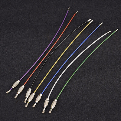 

10Pcs Colorful Stainless Steel Wire Keychain Rope Key Chain Aircraft Gear Cable Ring Keyring for Outdoor Hiking